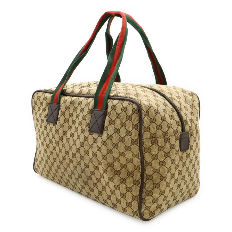 【極美品】グッチ ボストンバッグ シェリーライン GG プラス PVC GUCCI（グッチ） GGキャンバス シェリーライン ボストンバッグ