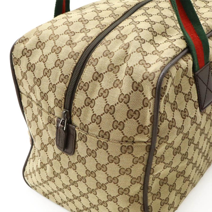【極美品】グッチ ボストンバッグ シェリーライン GG プラス PVC GUCCI（グッチ） GGキャンバス シェリーライン ボストンバッグ