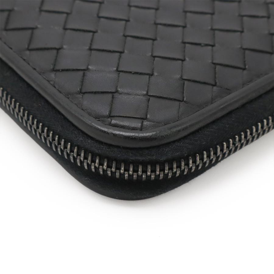 BOTTEGA VENETA ボッテガ ヴェネタ イントレチャート ラウンドファスナー 長財布 トラベルケース レザー ブラック 黒 169730 | BOTTEGA VENETA | 02