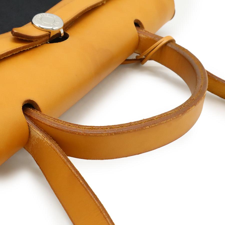 HERMES エルメス エールバッグPM ハンドバッグ 2WAY ショルダーバッグ トワルオフィシエ トワルGM レザー ブラック 黒 ベージュ □G刻印 | HERMES | 03