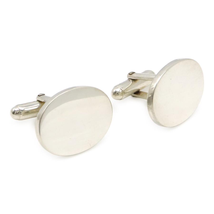 Tiffany & Co. オーバル　カフリンクス　ボタン　シルバー TIFFANY&Co.（ティファニー） オーバル カフスボタン カフリンクス