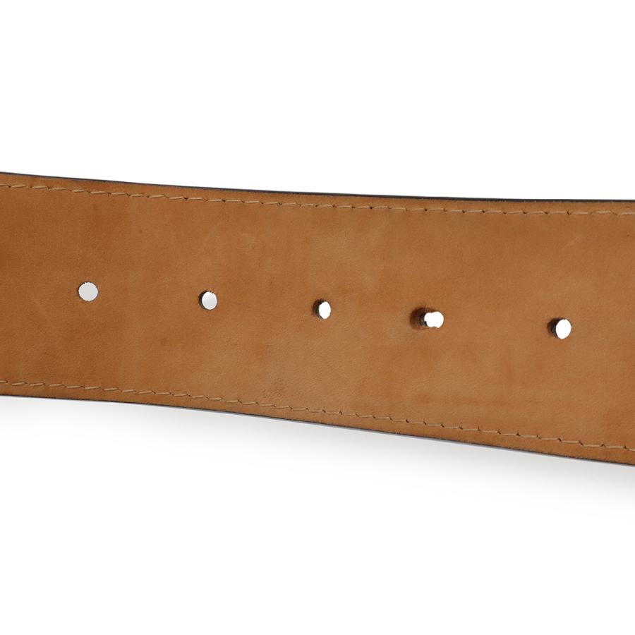 LOUIS VUITTON ルイ ヴィトン サンチュール ジーンズ ベルト レザー ノワール 黒 ブラック シルバー金具 メンズ #90 M6812U | LOUIS VUITTON | 05