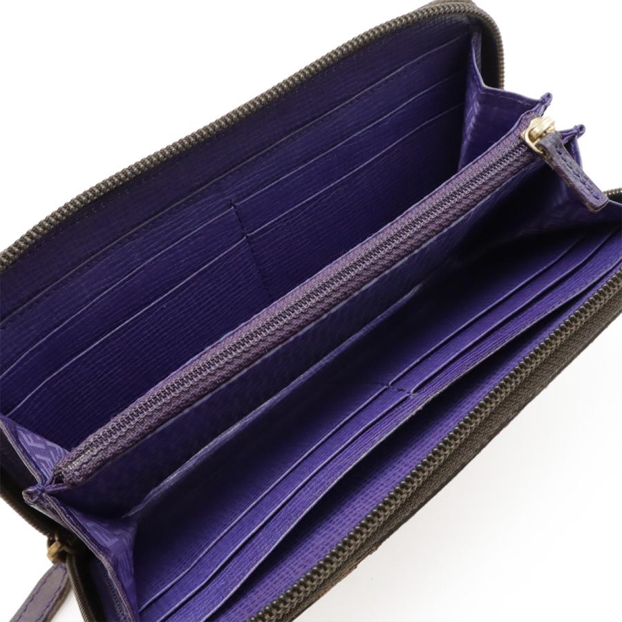 FENDI フェンディ ズッカ柄 ラウンドファスナー 長財布 ファブリック PVC レザー カーキブラウン ダークブラウン パープル 紫 8M0024 | FENDI | 04