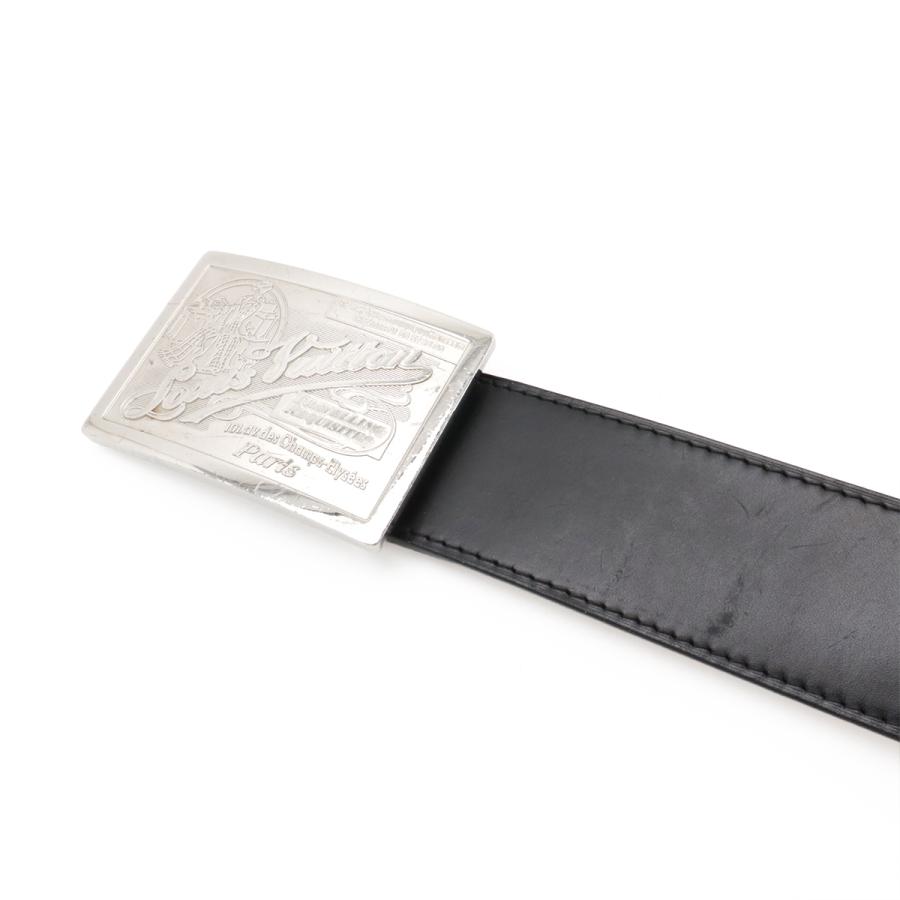 LOUIS VUITTON ルイ ヴィトン サンチュール ジーンズ ベルト レザー ブラック 黒 メンズ シルバー金具 #90 M6812U | LOUIS VUITTON | 02