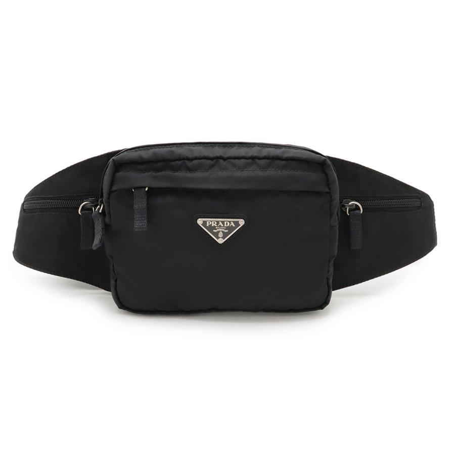 PRADA プラダ ウエストポーチ ウエストバッグ ヒップバッグ ボディバッグ ショルダーバッグ ナイロン NERO ブラック 黒 シルバー金具 2VL001 PRADA（プラダ） ウエストポーチ ウエストバッグ ヒップバッグ ボディ