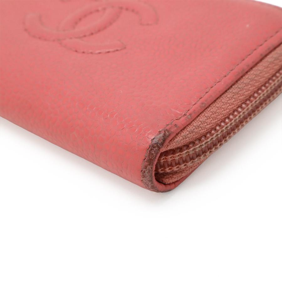 CHANEL シャネル ココマーク コインケース 小銭入れ コインパース L字ファスナー キャビアスキン レザー ピンク シルバー金具 キーリング付 A68885 | CHANEL | 02