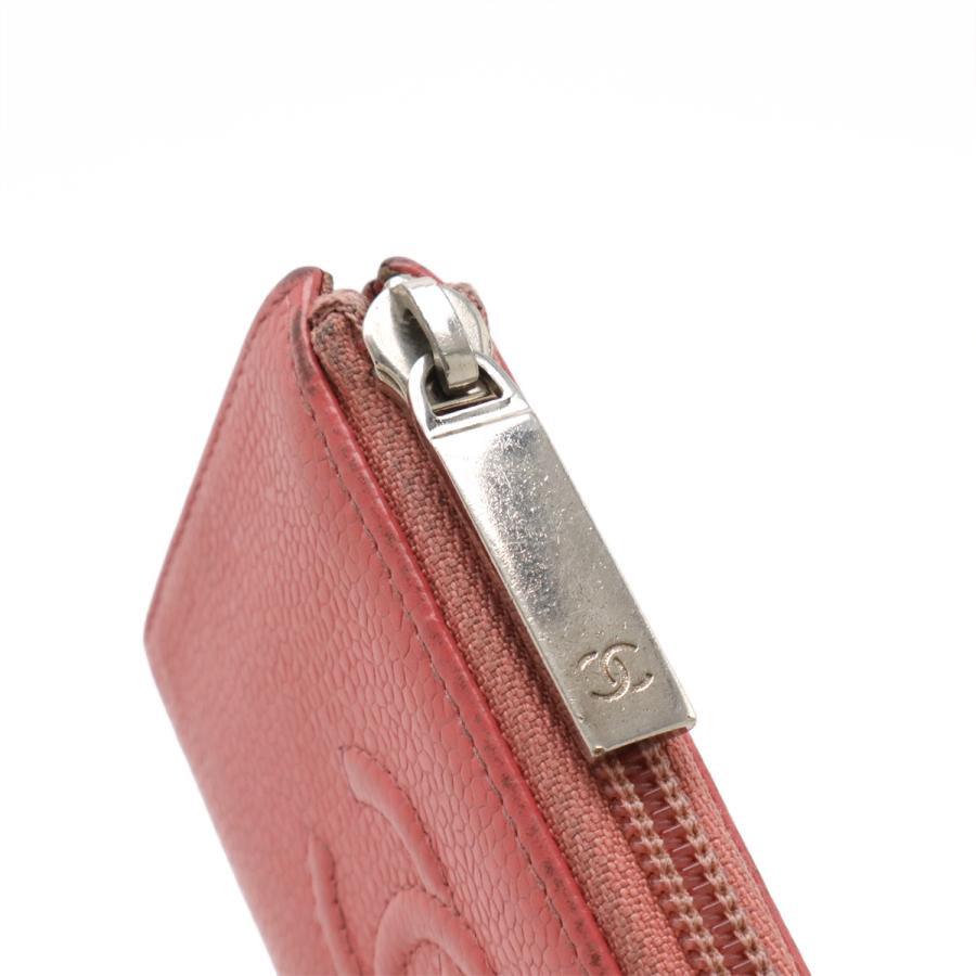 CHANEL シャネル ココマーク コインケース 小銭入れ コインパース L字ファスナー キャビアスキン レザー ピンク シルバー金具 キーリング付 A68885 | CHANEL | 03