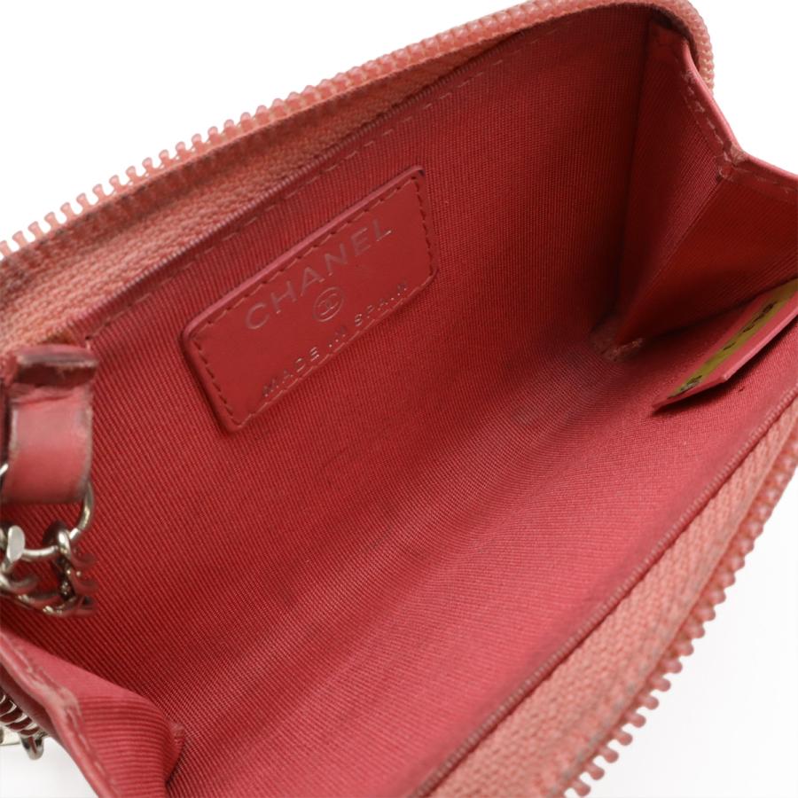 CHANEL シャネル ココマーク コインケース 小銭入れ コインパース L字ファスナー キャビアスキン レザー ピンク シルバー金具 キーリング付 A68885 | CHANEL | 04