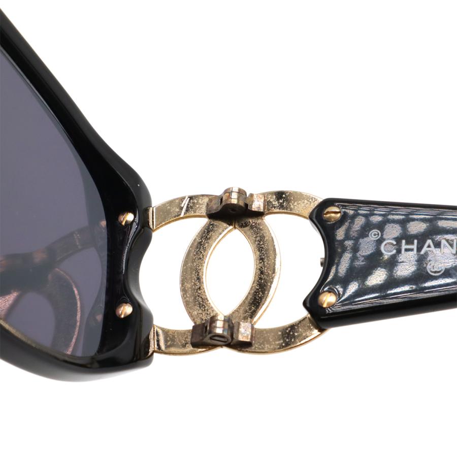 CHANEL シャネル ココマーク サングラス アイウェア シニアグラス 老眼鏡 度入り ブルースモーク ブラック 黒 ゴールド金具 02461 | CHANEL | 05