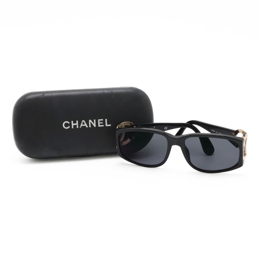 CHANEL シャネル ココマーク サングラス アイウェア シニアグラス 老眼鏡 度入り ブルースモーク ブラック 黒 ゴールド金具 02461 | CHANEL | 07