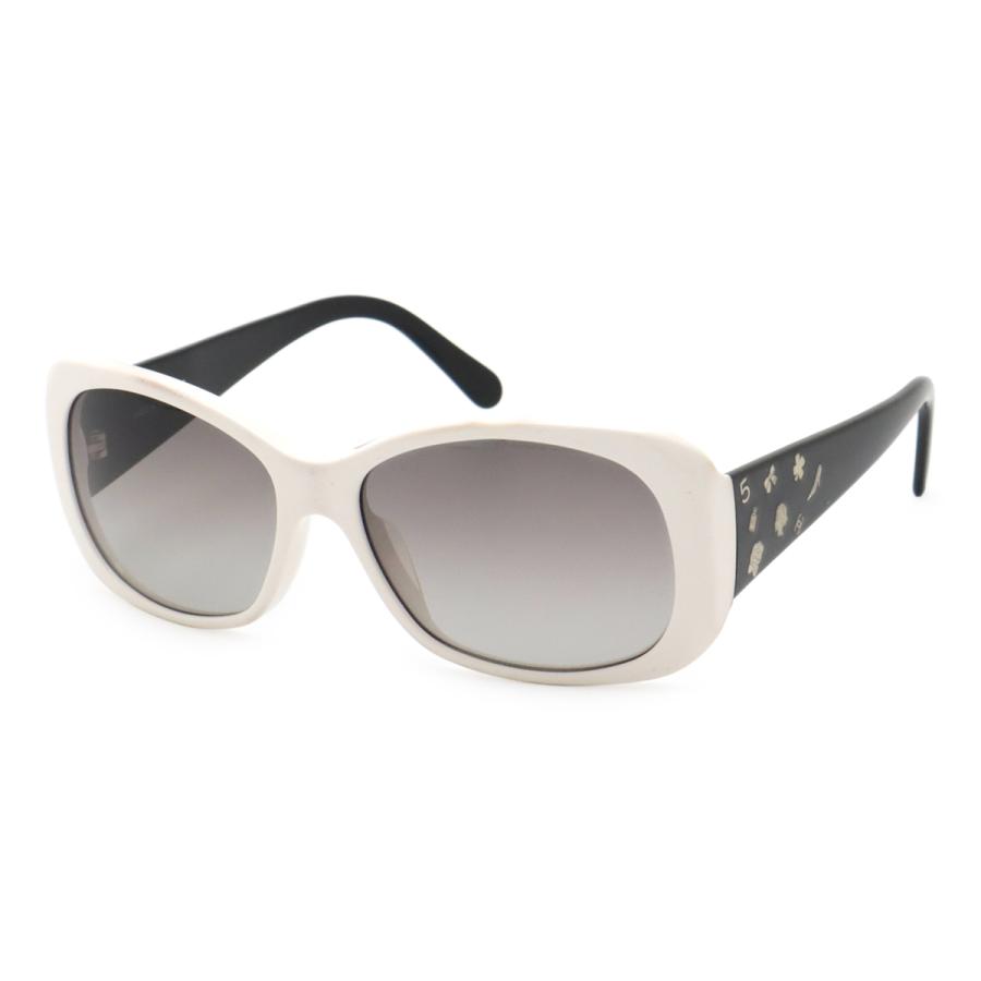 CHANEL シャネル アイコン ココマーク バイカラー サングラス アイウェア スモークグラデーション ホワイト 白 ブラック 黒 5123 | CHANEL