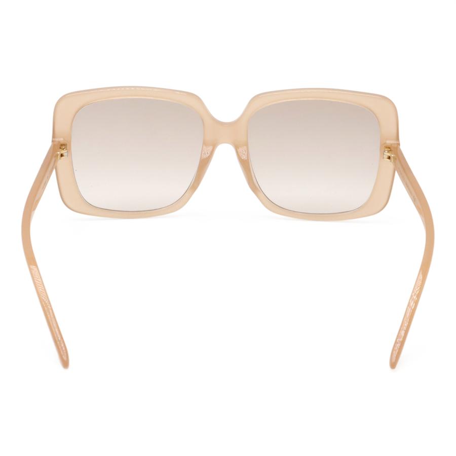 GUCCI グッチ ロゴ サングラス アイウェア スクエアシェイプ ラインストーン ライトブラウングラデーション 度入り ピンクベージュ系 | GUCCI | 02