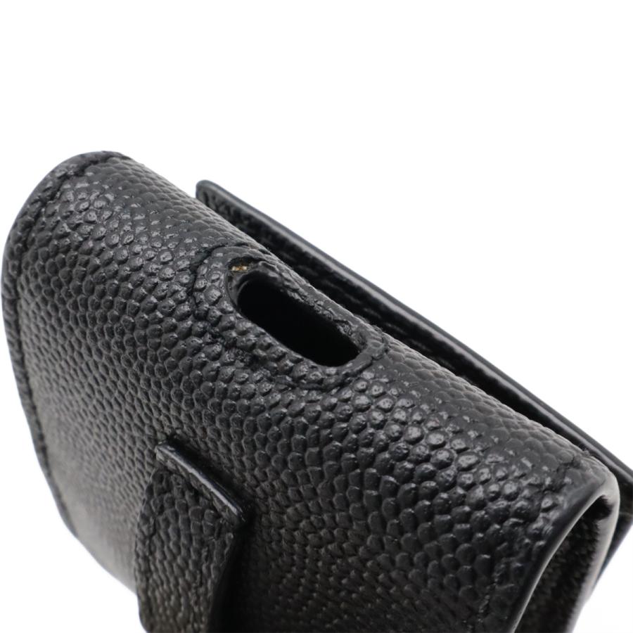 SAINT LAURENT PARIS サン ローラン パリ YSL イブサンローラン AirPods エアーポッズ イヤホンケース レザー ブラック 黒 ゴールド金具 612111 |  | 03