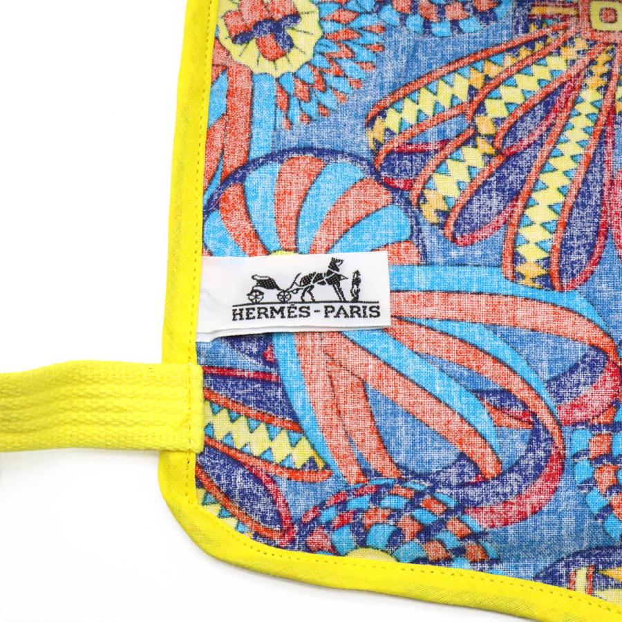 HERMES（エルメス） エプロン 首掛け 馬のリボン飾り コットン100