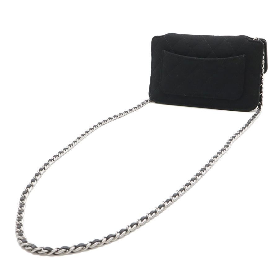 CHANEL シャネル マトラッセ ココマーク エコバッグ トートバッグ チェーンショルダー コットンジャージー ナイロン レザー ブラック AP2095 CHANEL（シャネル） マトラッセ ココマーク エコバッグ トートバッグ