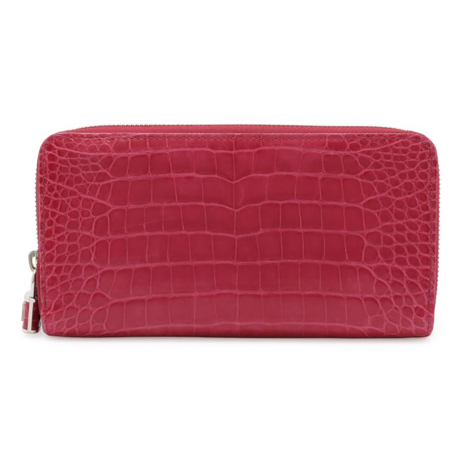 LOUIS VUITTON ルイ ヴィトン クロコダイル ブリリアント ジッピーウォレット パドロック ラウンドファスナー 長財布 フューシャ ピンク | LOUIS VUITTON
