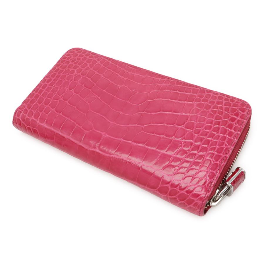 LOUIS VUITTON ルイ ヴィトン クロコダイル ブリリアント ジッピーウォレット パドロック ラウンドファスナー 長財布 フューシャ ピンクの画像