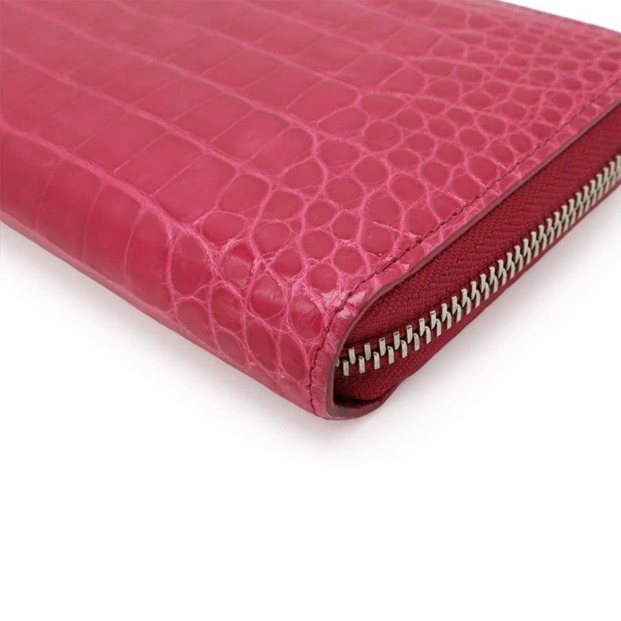 LOUIS VUITTON ルイ ヴィトン クロコダイル ブリリアント ジッピーウォレット パドロック ラウンドファスナー 長財布 フューシャ ピンク | LOUIS VUITTON | 02