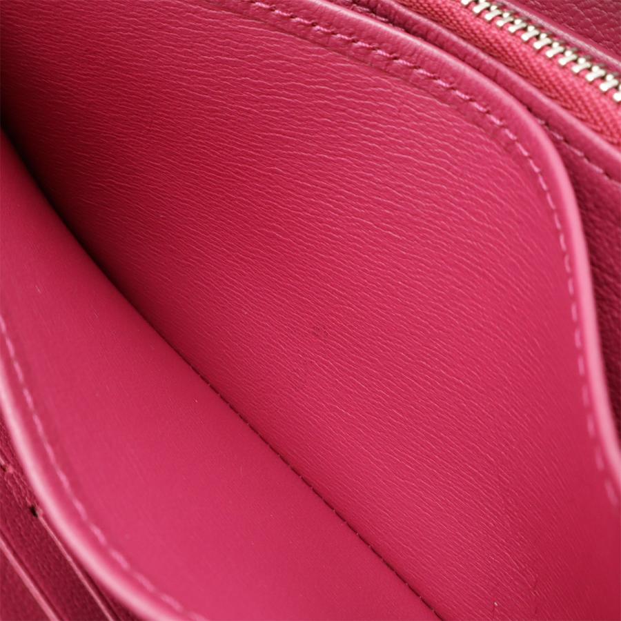 LOUIS VUITTON ルイ ヴィトン クロコダイル ブリリアント ジッピーウォレット パドロック ラウンドファスナー 長財布 フューシャ ピンクの画像