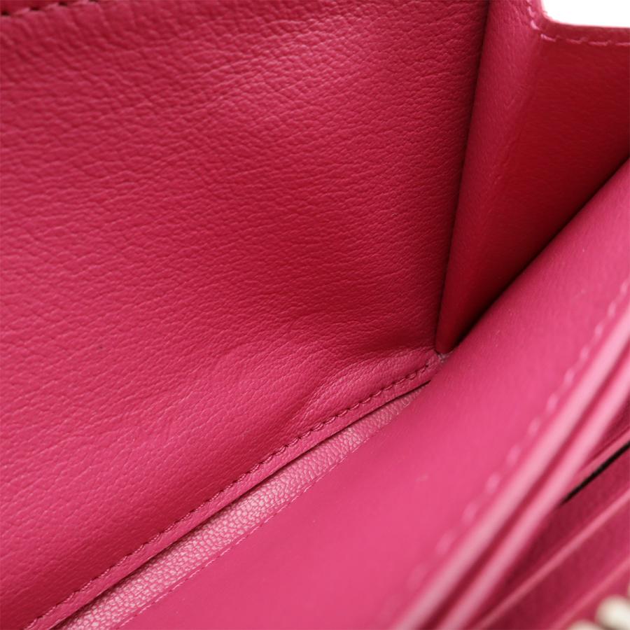 LOUIS VUITTON ルイ ヴィトン クロコダイル ブリリアント ジッピーウォレット パドロック ラウンドファスナー 長財布 フューシャ ピンクの画像