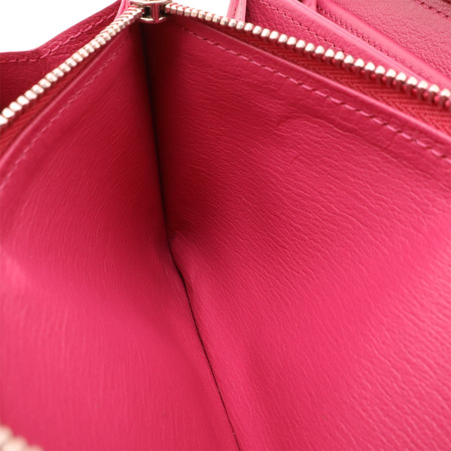 LOUIS VUITTON ルイ ヴィトン クロコダイル ブリリアント ジッピーウォレット パドロック ラウンドファスナー 長財布 フューシャ ピンクの画像