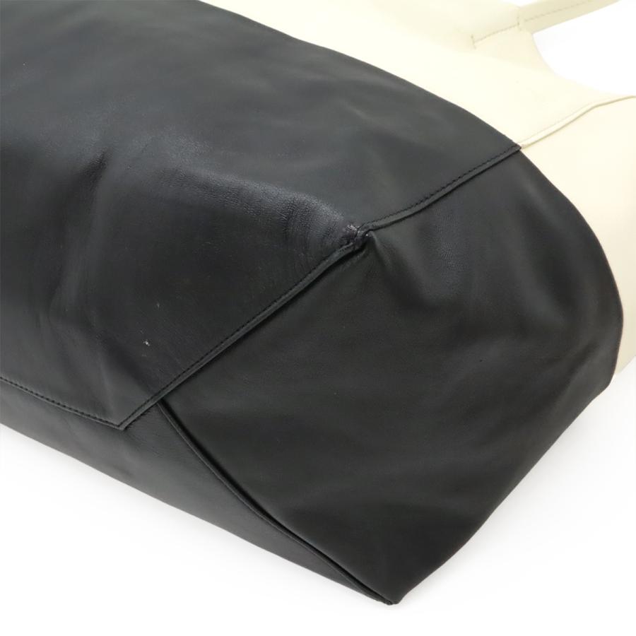 CELINE セリーヌ ホリゾンタルカバ トートバッグ ラージトート ショルダーバッグ レザー ホワイト 白 ブラック 黒 CELINE（セリーヌ） ホリゾンタルカバ トートバッグ ラージトート