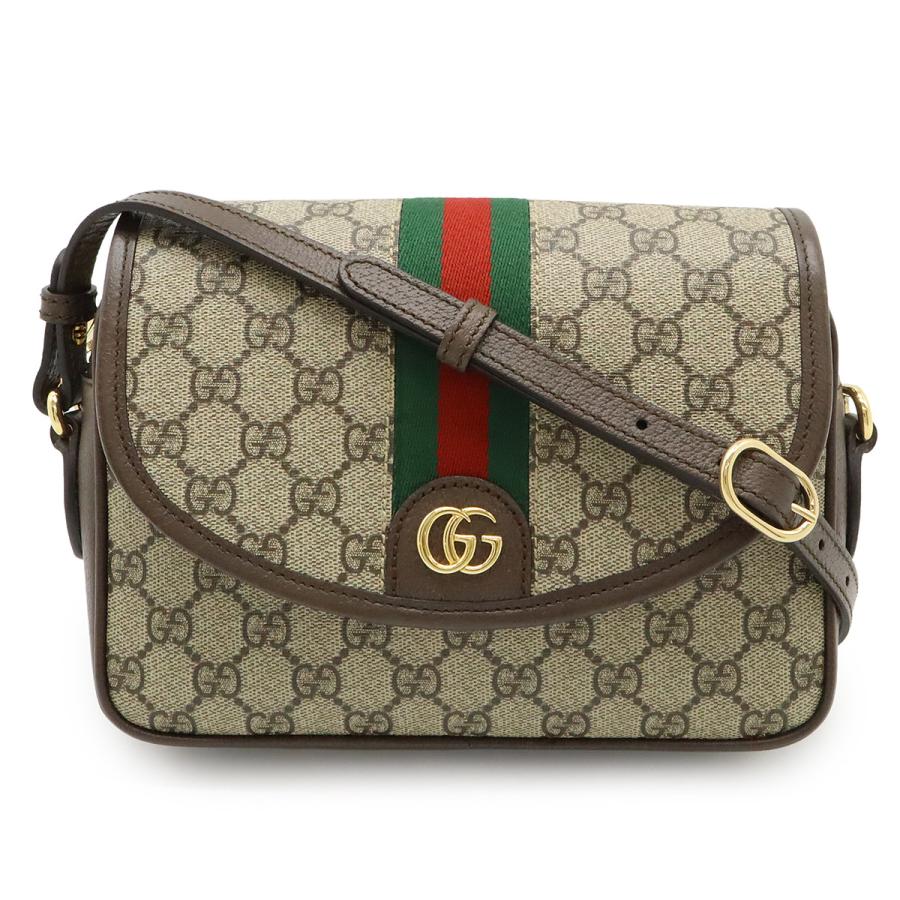 GUCCI グッチ オフィディア GGスプリーム スモール ショルダーバッグ ウェブストライプストラップ 2WAY クラッチバッグ PVC ベージュ | GUCCI