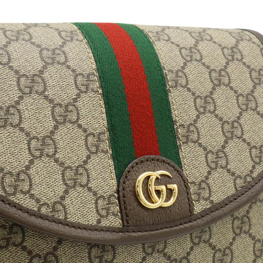 GUCCI グッチ オフィディア GGスプリーム スモール ショルダーバッグ ウェブストライプストラップ 2WAY クラッチバッグ PVC ベージュ | GUCCI | 06