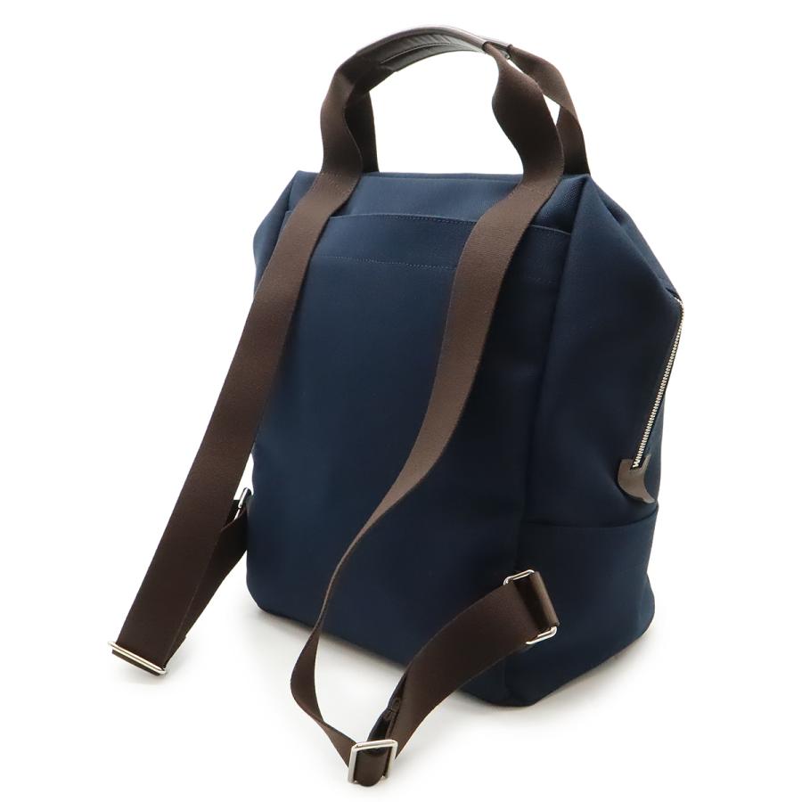 HERMES エルメス グルーム サック ド パンサージュ バッグパック リュックサック キャンバス レザー ネイビー 紺 ダークブラウン | HERMES | 01