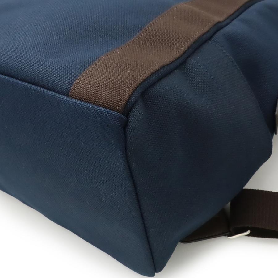HERMES エルメス グルーム サック ド パンサージュ バッグパック リュックサック キャンバス レザー ネイビー 紺 ダークブラウン | HERMES | 02