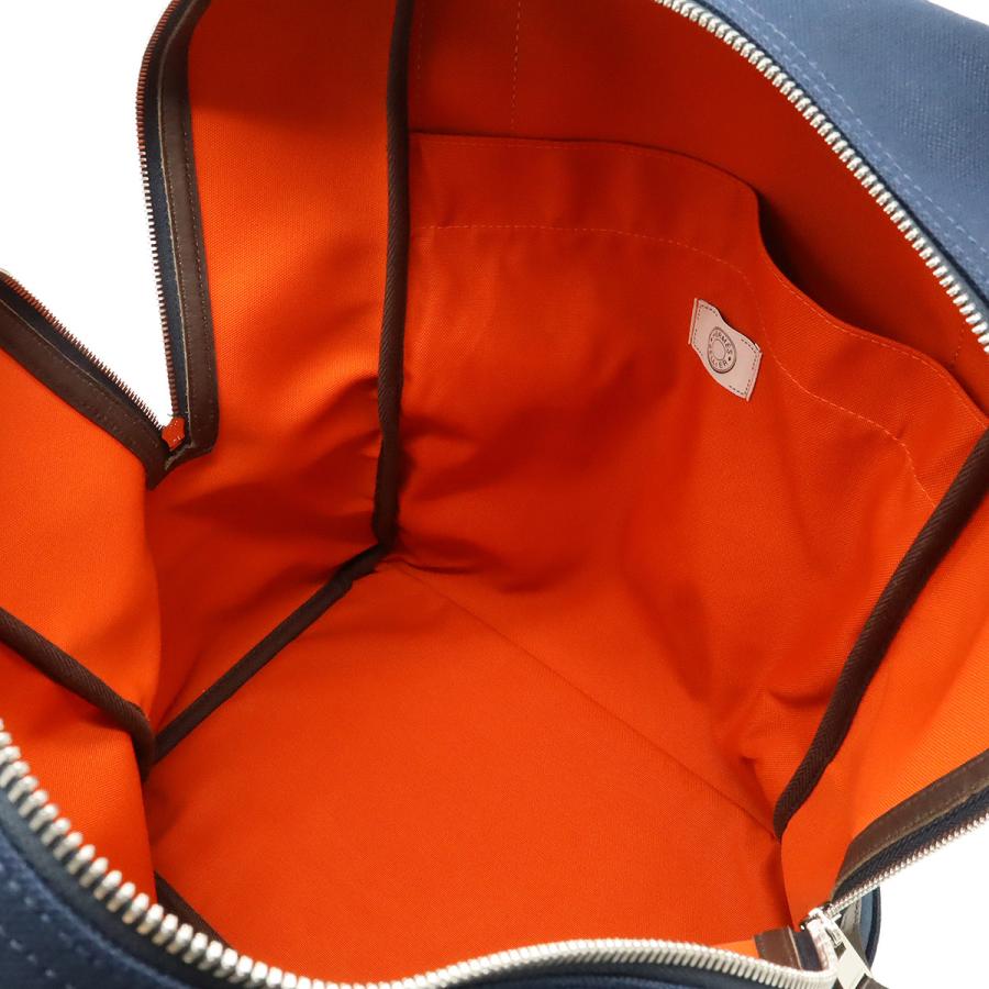 HERMES エルメス グルーム サック ド パンサージュ バッグパック リュックサック キャンバス レザー ネイビー 紺 ダークブラウン | HERMES | 05