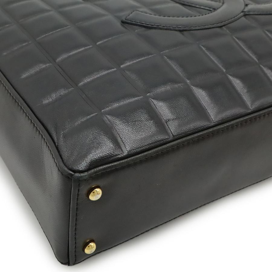 CHANEL シャネル チョコバー ココマーク トートバッグ ショルダーバッグ 肩掛け レザー ブラック 黒 ゴールド金具 | CHANEL | 02