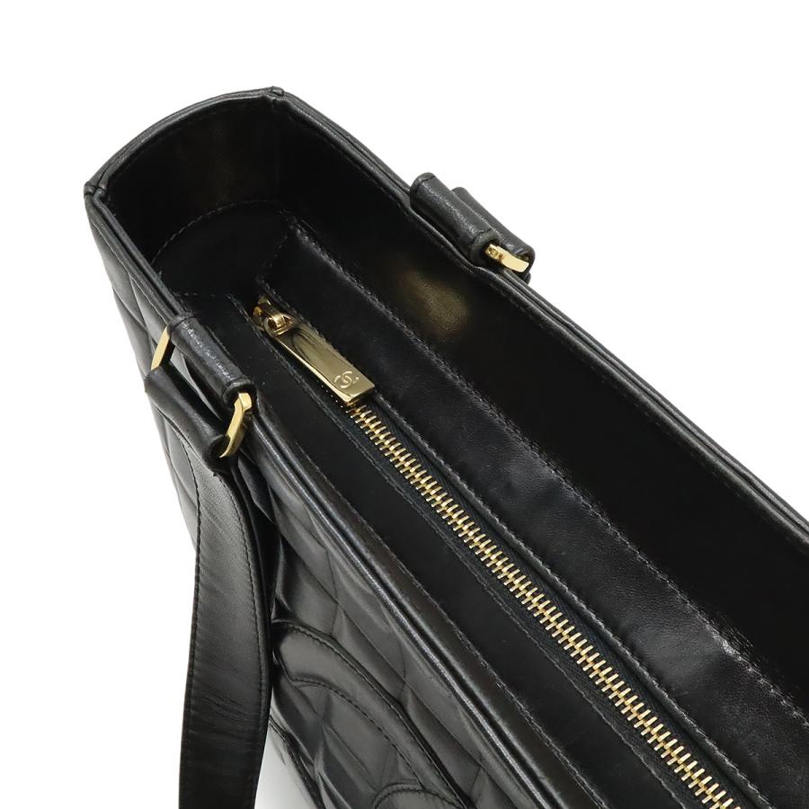 CHANEL シャネル チョコバー ココマーク トートバッグ ショルダーバッグ 肩掛け レザー ブラック 黒 ゴールド金具 | CHANEL | 04