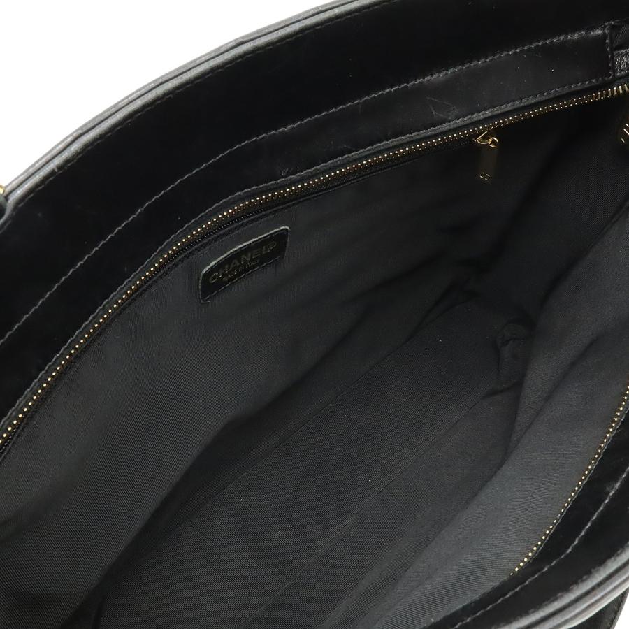 CHANEL シャネル チョコバー ココマーク トートバッグ ショルダーバッグ 肩掛け レザー ブラック 黒 ゴールド金具 | CHANEL | 05