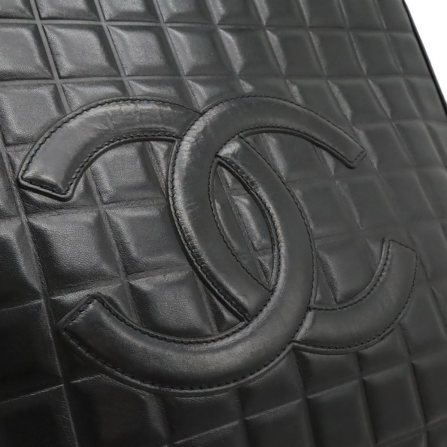 CHANEL シャネル チョコバー ココマーク トートバッグ ショルダーバッグ 肩掛け レザー ブラック 黒 ゴールド金具 | CHANEL | 07