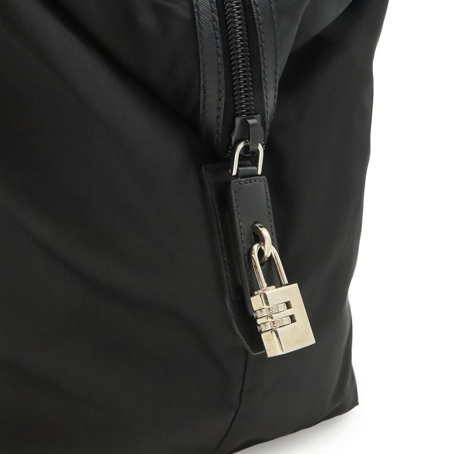 PRADA プラダ トライアングルロゴ ボストンバッグ トラベルバッグ 旅行カバン ラージトート ナイロン レザー NERO 黒 ブラック V49Z | PRADA | 04