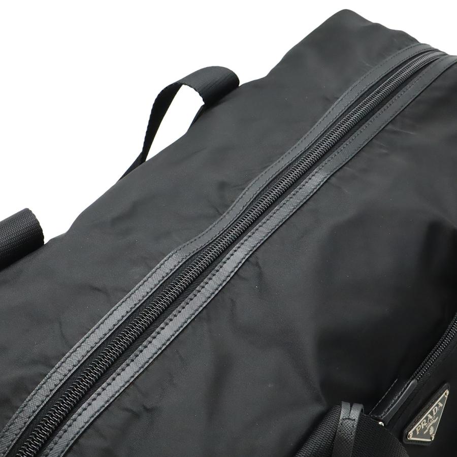PRADA プラダ トライアングルロゴ ボストンバッグ トラベルバッグ 旅行カバン ラージトート ナイロン レザー NERO 黒 ブラック V49Z PRADA（プラダ） トライアングルロゴ ボストンバッグ トラベルバッグ