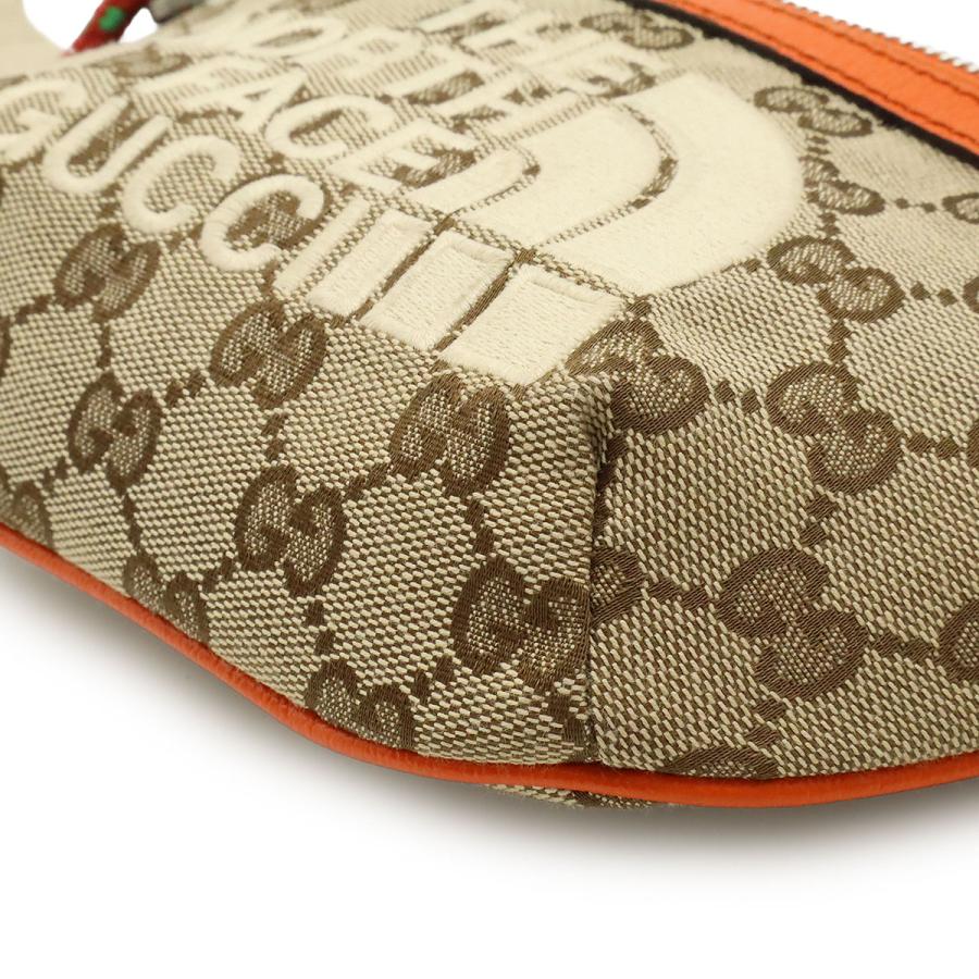 GUCCI グッチ GGキャンバス ウエストバッグ ボディバッグ THE NORTH FACE ノースフェイス コラボ ベージュ オレンジ 650299 GUCCI（グッチ） GGキャンバス ウエストバッグ ボディバッグ THE NORTH