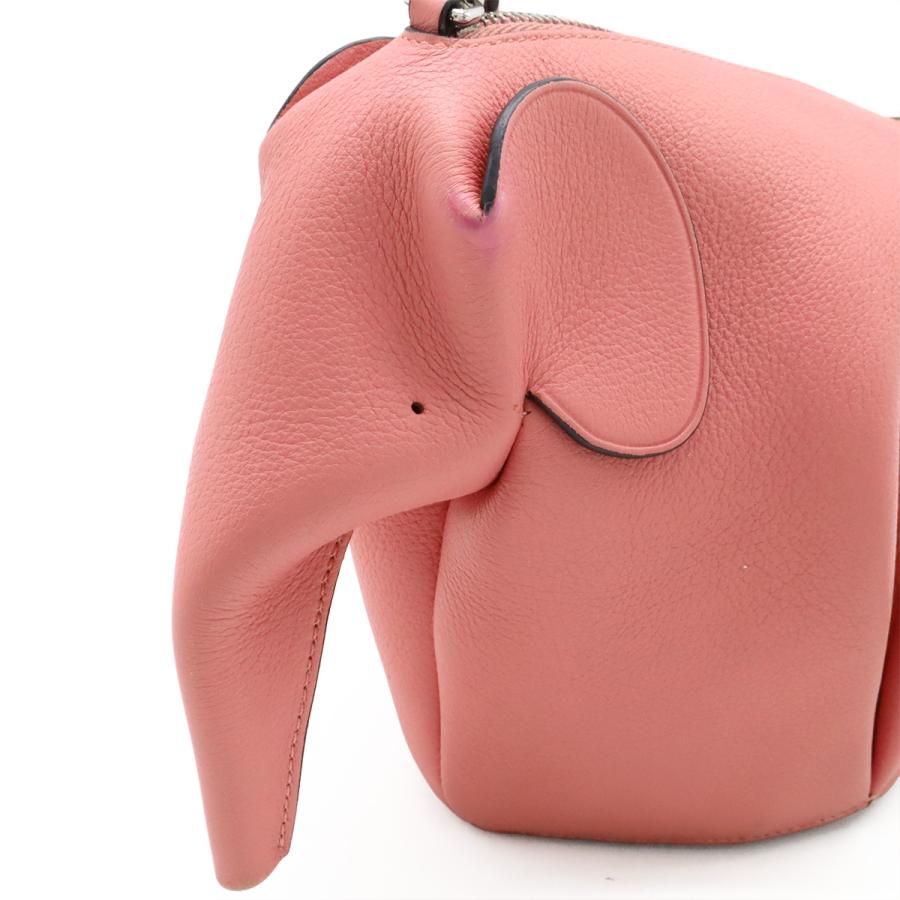 LOEWE エレファントバッグ ショルダーバッグ ピンク アニマル ロエベ LOEWE（ロエベ） エレファントバッグ ミニ アニマルシリーズ ゾウ 象