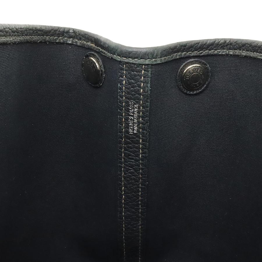 HERMES エルメス ガーデンパーティTPM トートバッグ ハンドバッグ 2WAY ショルダーバッグ トワルオフィシエ キャンバス レザー 黒 ブラック □I刻印 | HERMES | 05
