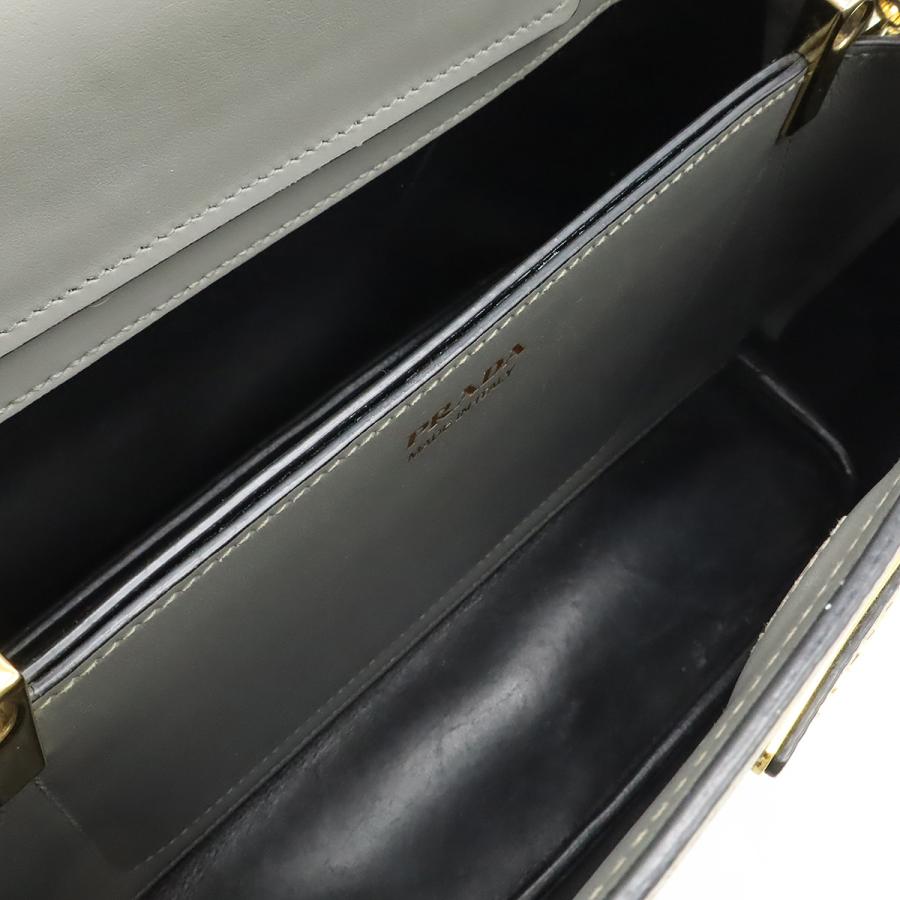 PRADA プラダ マチネ ハンドバッグ 2WAY ショルダーバッグ サフィアーノ レザー ARDESIA グレー ゴールド金具 1BA282 | PRADA | 05