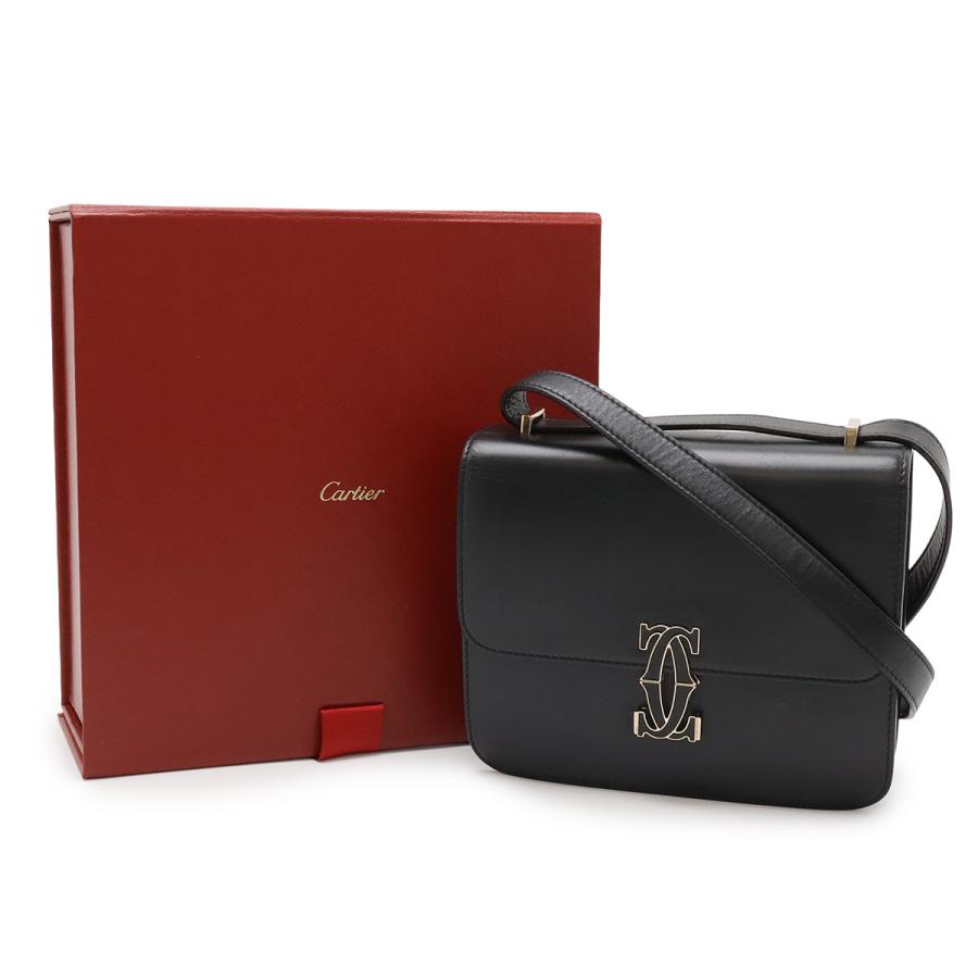 Cartier カルティエ C ドゥ カルティエ ショルダーバッグ ミニ ポシェット 斜め掛け カーフスキン ブラック 黒 CRL1002295 | Cartier | 08