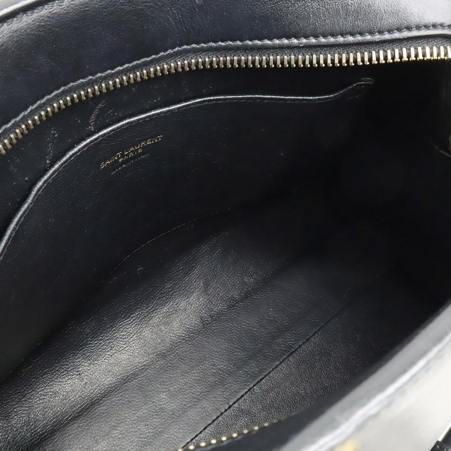 SAINT LAURENT PARIS サン ローラン パリ YSL イブサンローラン ベイビーカバス ハンドバッグ 2WAY ショルダーバッグ レザー ブラック 黒 |  | 05