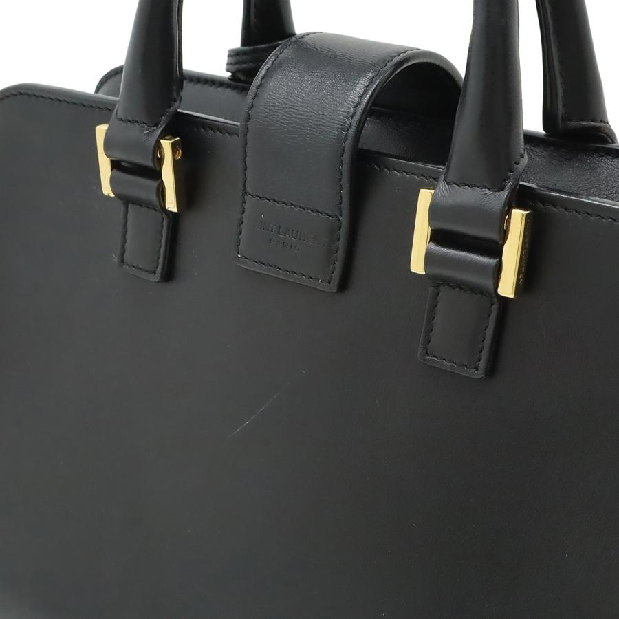 サンローラン ベイビーカバス 2WAY アイボリー 黒YSLロゴ 鑑定済 SAINT LAURENT PARIS サン ローラン パリ YSL イブサンローラン