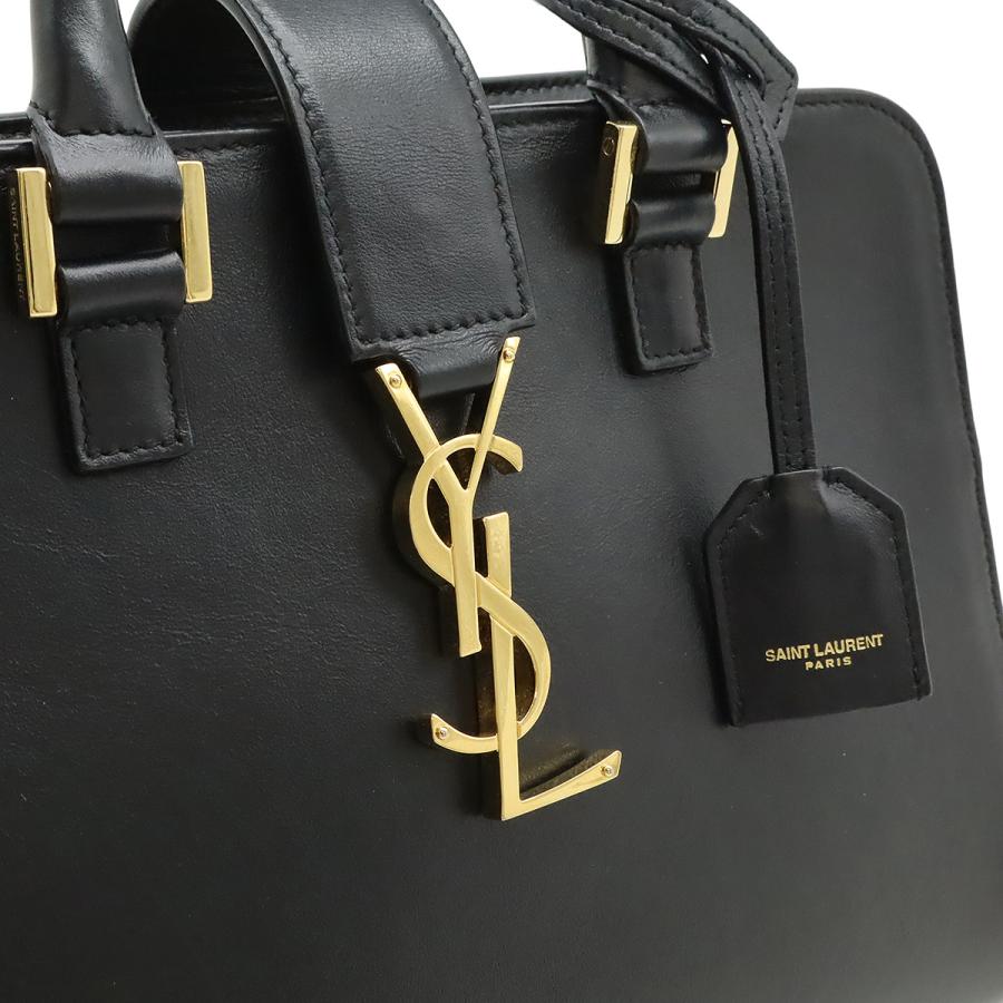 SAINT LAURENT PARIS サン ローラン パリ YSL イブサンローラン ベイビーカバス ハンドバッグ 2WAY ショルダーバッグ レザー ブラック 黒 |  | 08