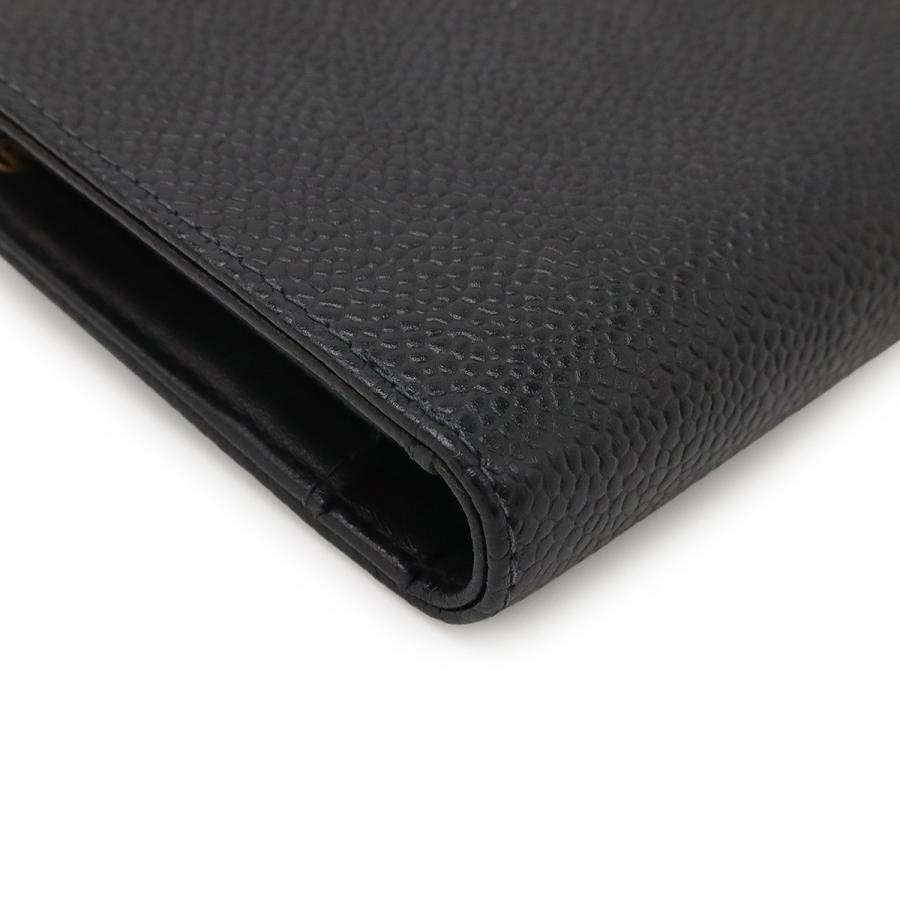 CHANEL シャネル ココマーク 2つ折財布 二つ折り財布 がま口財布 ガマ口 キャビアスキン レザー ブラック 黒 ゴールド金具 A13497 | CHANEL | 02