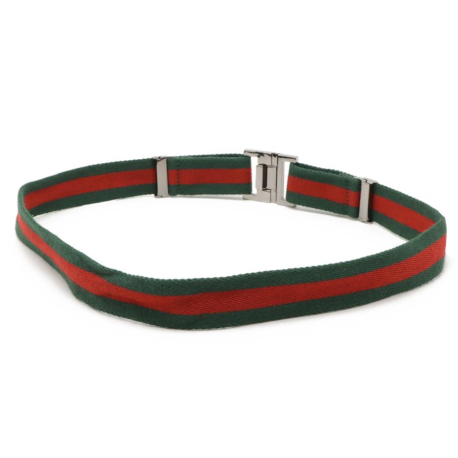 GUCCI グッチ シェリーライン ベルト キャンバス グリーン 緑 レッド 赤 シルバー金具 | GUCCI | 01