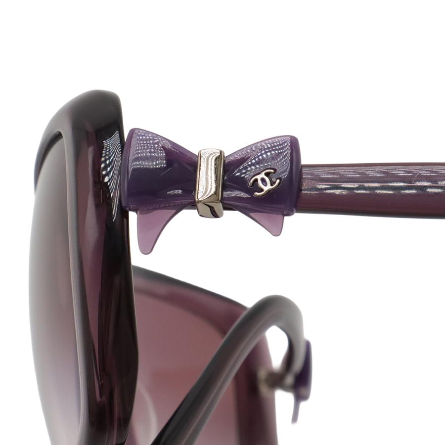 CHANEL シャネル リボン ココマーク サングラス アイウェア スクエアシェイプ パープルグラデーション クリアパープル 60□17 135 5171 | CHANEL | 05