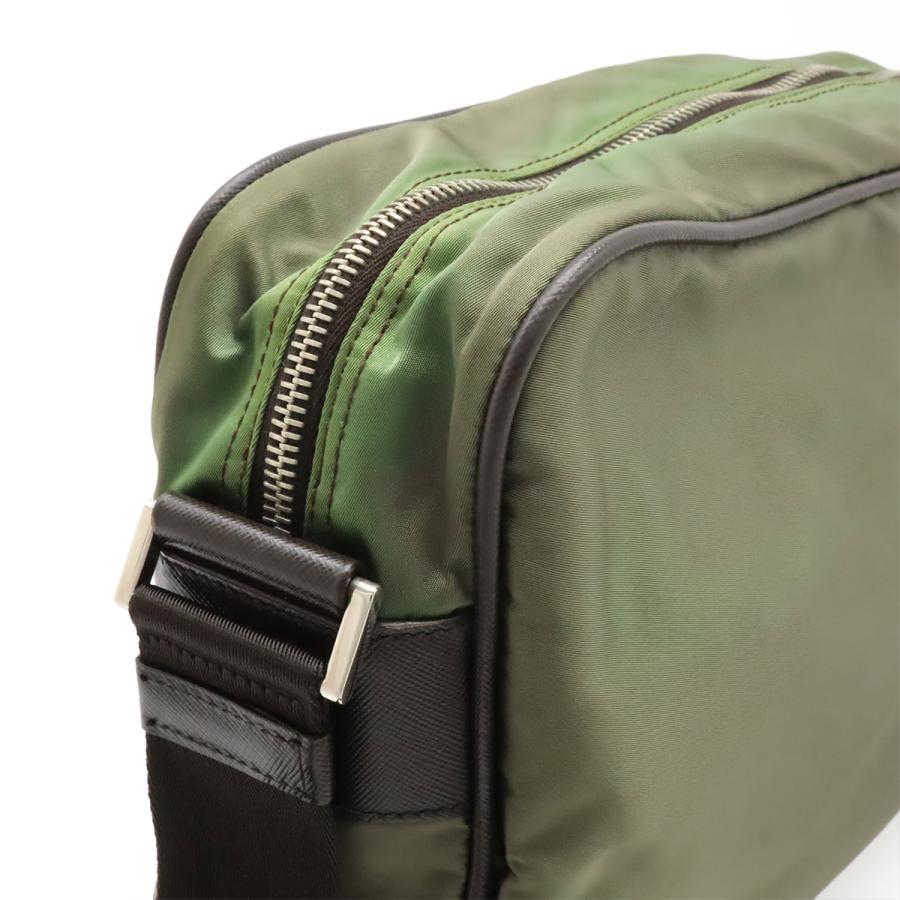 PRADA プラダ ロゴジャガード ショルダーバッグ 斜め掛け ナイロン レザー FUMO ダークグレー シルバー金具 VA0772 海外ブティック購入品 | PRADA | 03