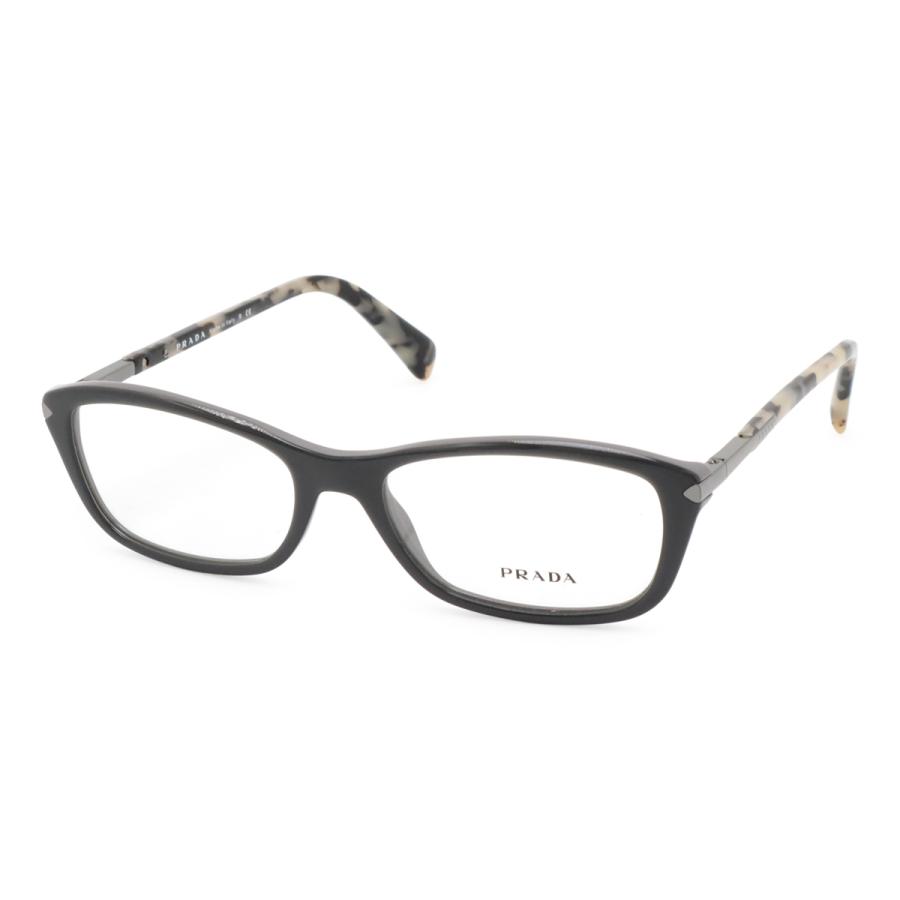 PRADA プラダ 眼鏡 めがね 伊達メガネ メガネフレーム スクエアタイプ 度なし クリア グレー マーブル 54□17 VPR04P | PRADA